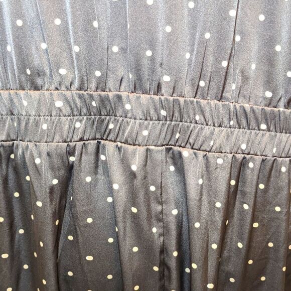 5$ Item! A MTL 1980 (Reitmans) 28 Grey Polkadot Button Front Long Sleeve Dress - Picture 10 of 10